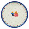 Polmedia Polish Pottery Dinner Plate UNIKAT - Royal Teddy Pattern Handmade in Boleslawiec Poland by Ceramika Artystyczna + Certificate of Authenticity view 1