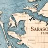 Sea & Soul Sarasota Bay Nautical Wall Art, Coastal Wall Dcor 2-Level Wood Map, 13in x 16in, Bradenton Wall Art, Longboat Key, Palmetto, Handcrafted in the USA (Rustic Pine/Blue Green) view 2