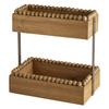 47th & Main 2-Tiered Wood Countertop Shelf, 11.89" L x 7.87" W x 11.89" H, Beaded view 1