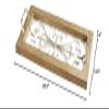 47th & Main Wood and Glass Decorative Tray, 26.5" L x 13.5" W x 4" H, Natural/Antique White view 4