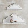 47th & Main Beaded Wood Wall Shelf, Small, White view 2