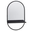 47th & Main Iron Framed Shelf and Wall Mirror, 15 x 25-Inches, Black view 1