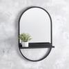 47th & Main Iron Framed Shelf and Wall Mirror, 15 x 25-Inches, Black view 2