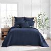 Levtex Home Mills Waffle Full Bedspread Set (100x104in) with 2 Pillow Shams (26x20in) - Navy - 100% Cotton Full Size Bedspread Set - Lightweight, Soft, Pre-Washed view 1
