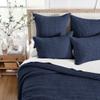 Levtex Home Mills Waffle Full Bedspread Set (100x104in) with 2 Pillow Shams (26x20in) - Navy - 100% Cotton Full Size Bedspread Set - Lightweight, Soft, Pre-Washed view 3