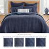 Levtex Home Mills Waffle Full Bedspread Set (100x104in) with 2 Pillow Shams (26x20in) - Navy - 100% Cotton Full Size Bedspread Set - Lightweight, Soft, Pre-Washed view 4