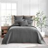 Levtex Home Mills Waffle Twin Bedspread Set (84x104in) with 1 Pillow Sham (26x20in) - Charcoal - 100% Cotton Twin Size Bedspread Set - Lightweight, Soft, Pre-Washed view 1