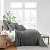 Levtex Home Mills Waffle Twin Bedspread Set (84x104in) with 1 Pillow Sham (26x20in) - Charcoal - 100% Cotton Twin Size Bedspread Set - Lightweight, Soft, Pre-Washed view 2