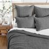 Levtex Home Mills Waffle Twin Bedspread Set (84x104in) with 1 Pillow Sham (26x20in) - Charcoal - 100% Cotton Twin Size Bedspread Set - Lightweight, Soft, Pre-Washed view 3