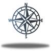 Riverside Designs Nautical Compass Coastal Metal Wall Art Steel Decor (36", Black) view 1