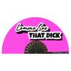 PandaTak Gay Pride Folding Hand Fans, Funny Large 13" Bamboo Fan with UV Reactive Ink, for LGBTQ Circuit Parties EDM Festivals and Raves (Lemme See That) view 1