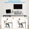 GreenForest Computer Desk with Monitor Stand,47 inch Home Office Desk with Reversible Storage Shelves,Modern Writing Desk Study PC Laptop Work Table,White view 4