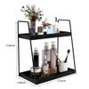 Dorhors 2 Tier Bathroom Counter Organizer Storage,Vanity Organizer for Bathroom Counter,Wood Standing Rack for Kitchen(Black) view 3
