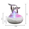 KKNH Relaxation Fountain Tabletop Fountain Ceramic Creative Lotus Leaf Desktop Fountain Indoor Water Fountain Flowing Water Decoration 10.24 Inches Quiet Soothing Sound of Water view 2