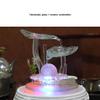 KKNH Relaxation Fountain Tabletop Fountain Ceramic Creative Lotus Leaf Desktop Fountain Indoor Water Fountain Flowing Water Decoration 10.24 Inches Quiet Soothing Sound of Water view 4