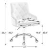 ANOUR Home Velvet Office Chair, Tufted Computer Desk Chair, Swivel Adjustable Vanity Chair with Arms Nailhead Trim for Bedroom,Study Room view 3