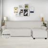 ISSUNTEX Sectional Couch Covers for Dogs, Reversible L Shaped Sofa Cover, Water Resistant Chaise Lounge Cover Furinture Protector for Kids Pets (Large, Ivory/Ivory) view 2