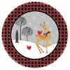 Winter Plaid Christmas 7" Dessert Cake Paper Plates 8 Ct Small Round Paper Plates for All Occasions Disposable Paper Plates view 1