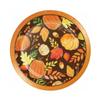 Give Thanks 8 Ct 7" Dessert Cake Plates Thanksgiving Leaves Foil Stamp Small Round Paper Plates for All Occasions Disposable Paper Plates view 1