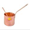 Shiv Shakti Arts Pure Copper Sauce Pan Tadka Pan Heavy Brass Handle with Serving Spoon Indian Home Food Homeware::(Big)1 Piece Set view 1