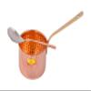 Shiv Shakti Arts Pure Copper Sauce Pan Tadka Pan Heavy Brass Handle with Serving Spoon Indian Home Food Homeware::(Big)1 Piece Set view 4