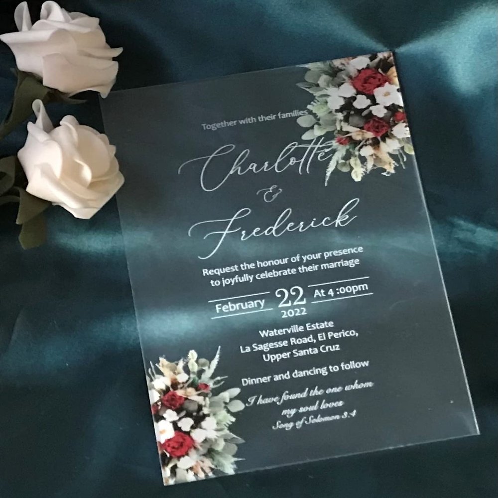 Acrylic Laser Cut Invitations Cards,Acrylic Wedding Invitations,Laser Cut Wedding Invite Cards,Customized Design Clear Acrylic Holiday Invitations,Marriage Anniversary Invitations,10pcs