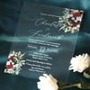 Acrylic Laser Cut Invitations Cards,Acrylic Wedding Invitations,Laser Cut Wedding Invite Cards,Customized Design Clear Acrylic Holiday Invitations,Marriage Anniversary Invitations,10pcs view 2