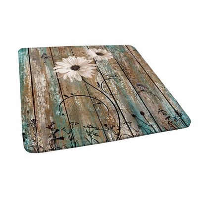 CESGFC Rustic Tablecloth, Old Wooden Garage Door American Rural Farm Style, Elastic Edge, Suitable for Table Decoration, Buffet and Camping, Fit for 24"x24" Square Table