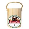 One Log Fire Swedish Fire Log - Mini - Kiln-Dried Red Pine Swedish Torch with Easy Light Starter, Pack of 4 view 1