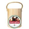 One Log Fire Swedish Fire Log - Mini - Kiln-Dried Red Pine Swedish Torch with Easy Light Starter, Pack of 1 view 1