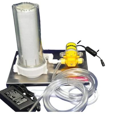 Fermtech Mini 2 Home Pro 10 Inch Cartridge Single Liquid Filter System, Stainless Steel Wine Beer Mead Kombucha Filter Machine, Mini Jet Hydraulic Filtering Filtration Technology No Spill System