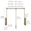 Width Adjustable Aluminum Pull Down Closet Rod, Space Saving Wardrobe Clothes Hanging Rail, System Clothing Rail, Adjustable Width 51-115cm Side Mounted (Size : 51-61cm (20.1-24in)) view 2