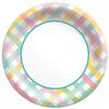 Amscan Spring Fun Gingham 10 in. Round Paper Plates (723129), Medium view 1