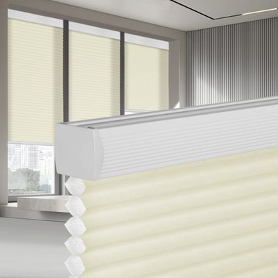 Light Filtering Cellular Shades Cordless Blinds Sulugood Honeycomb Shades Room Darkening Window Blinds for Home, Bedroom, Office, Light Filtering-Beige, 38.5" W x 72" H