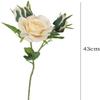 Lindagary 5pcs Artificial Rose Flowers Simulation Silk Rose Bouquet Realistic Flower Arrangements for Wedding Home Table Decorations - Champagne view 3