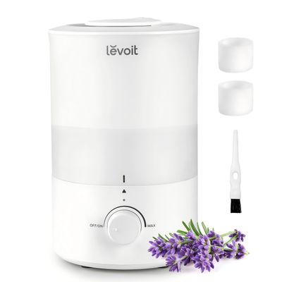 LEVOIT - Humidifiers for Bedroom - Quiet (3L Water Tank) - Cool Mist/Top Fill/Essential Oil Diffuser/25Watt - Home/Large Room - 360 Nozzle - Rapid Ultrasonic Humidification for Baby Nursery/Plant