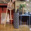 LANDCHY Porcelain Ceramic Umbrella Stand Holder Modern Style Floor Vase for Storage Canes Walking Sticks Golf Umbrella Mono-pods Tripod Bat Golf Club Gift Entryway Indoor 24" High Black&White view 3