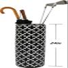 LANDCHY Porcelain Ceramic Umbrella Stand Holder Modern Style Floor Vase for Storage Canes Walking Sticks Golf Umbrella Mono-pods Tripod Bat Golf Club Gift Entryway Indoor 24" High Black&White view 4