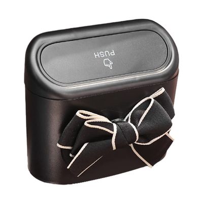 FAVOMOTO Car Trash Can Lid Auto Garbage Bin for Vehicle Storage Press-Type Design Odor Locking for Cars and Offices Convenient Waste Holder