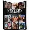 Custom Sister Blanket for Women Gifts for Best Friend, Personalized Friendship Blankets for BFF Birthday Christmas view 1