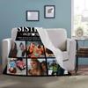 Custom Sister Blanket for Women Gifts for Best Friend, Personalized Friendship Blankets for BFF Birthday Christmas view 2
