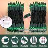 LAMPHOME St. Patrick's Day Mini String Lights,Green st Patricks Day Tree Decorations,300Lights 63.8ft(2pk of 150L) Christmas Light for Outdoor Christmas Tree Garden Holiday Party Patio Decor view 2