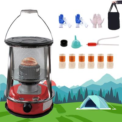 CXLL Mini Kerosene Heater, Indoor Non Electric Heater, Small Kerosene Heater for Camping, Handle Design, Easy to Carry Kerosene Stove, Cotton Wick Good Burn, Can Be Used Indoors and Outdoors