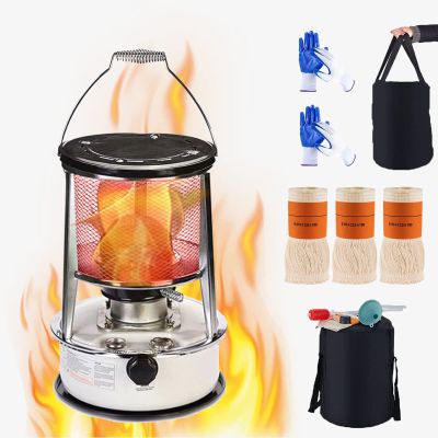 Karosean Heaters, Emergency Heater with 3 Wicks, Portable Kerosene Stove Indoor, Kerosene Oil Heater with Suction Pipe for Easy Filling, for Indoor and Outdoor Camping Tents for Heating and Cooking