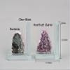 AMOYSTONE Heavy-Duty Amethyst L-Shaped Glass Bookends, 1 Pair (4-6 LBS)  Stylish Decorative Bookends for Shelves with Non-Skid Base, Multi-Functional Home Office Book Support view 4