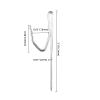 Kowibcl Metal Curtain Hooks - Long Drapery Hook Pins for Window, Door and Shower Curtains, Silver (400 Pieces) view 2