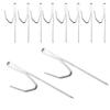 Kowibcl Metal Curtain Hooks - Long Drapery Hook Pins for Window, Door and Shower Curtains, Silver (400 Pieces) view 3