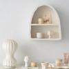 BOOMLATU 2 Tier White Floating Shelves for Wall,15.1" Arched Bathroom Shelves Wall Mounted for Living Room, Bedroom,Office view 2