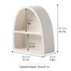 BOOMLATU 2 Tier White Floating Shelves for Wall,15.1" Arched Bathroom Shelves Wall Mounted for Living Room, Bedroom,Office view 3