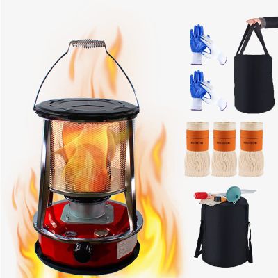 Karosean Heaters, Emergency Heater with 3 Wicks, Portable Kerosene Stove Indoor, Kerosene Oil Heater with Suction Pipe for Easy Filling, for Indoor and Outdoor Camping Tents for Heating and Cooking